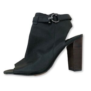 Coach Lafayette Black Peep Toe Cutout Booties Size 8B